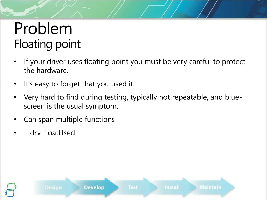 problem floating point