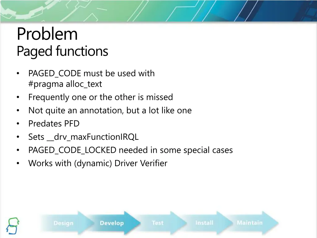 problem paged functions