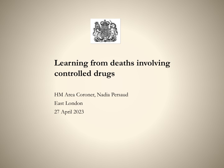 learning from deaths involving controlled drugs