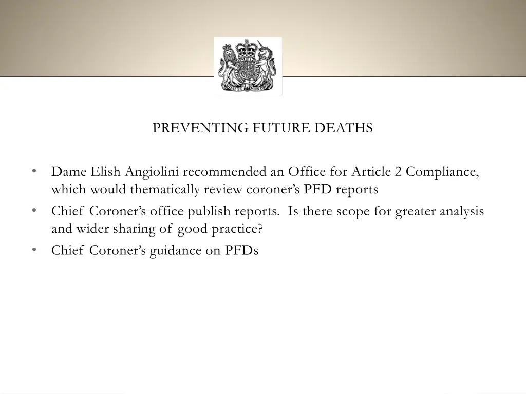 preventing future deaths 2