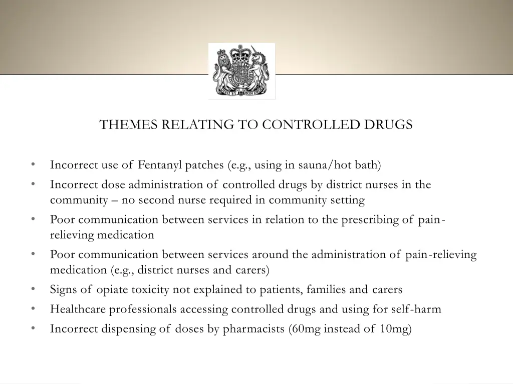 themes relating to controlled drugs 1