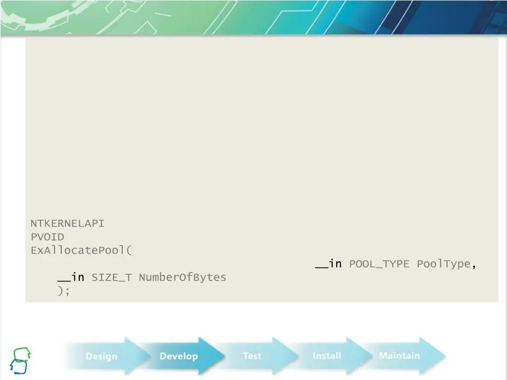 ntkernelapi pvoid exallocatepool in pool type