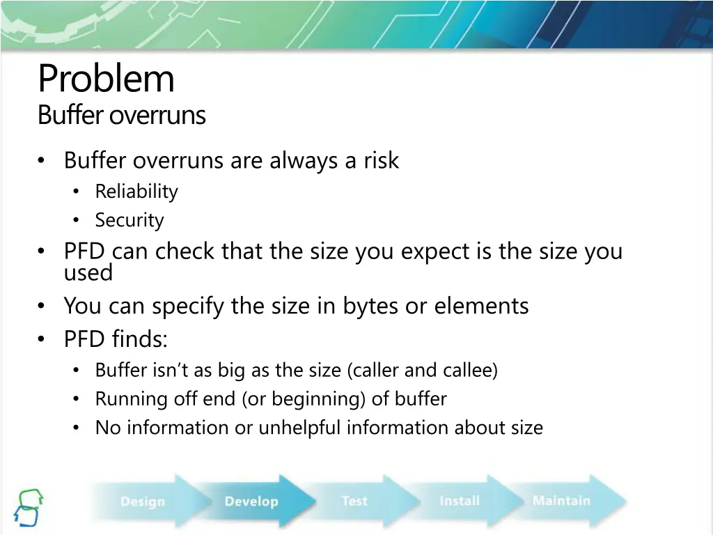 problem buffer overruns buffer overruns