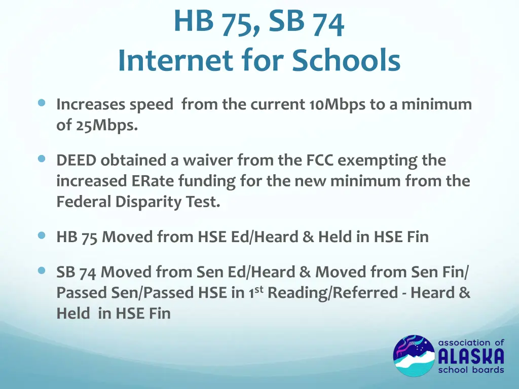 hb 75 sb 74 internet for schools