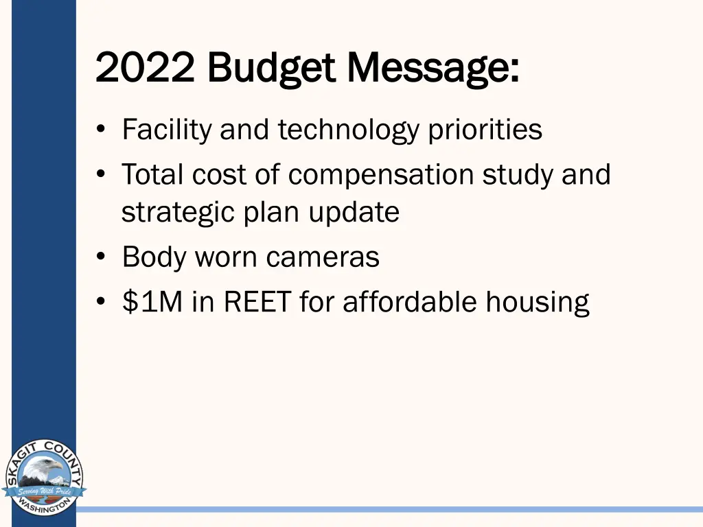 2022 budget message 2022 budget message