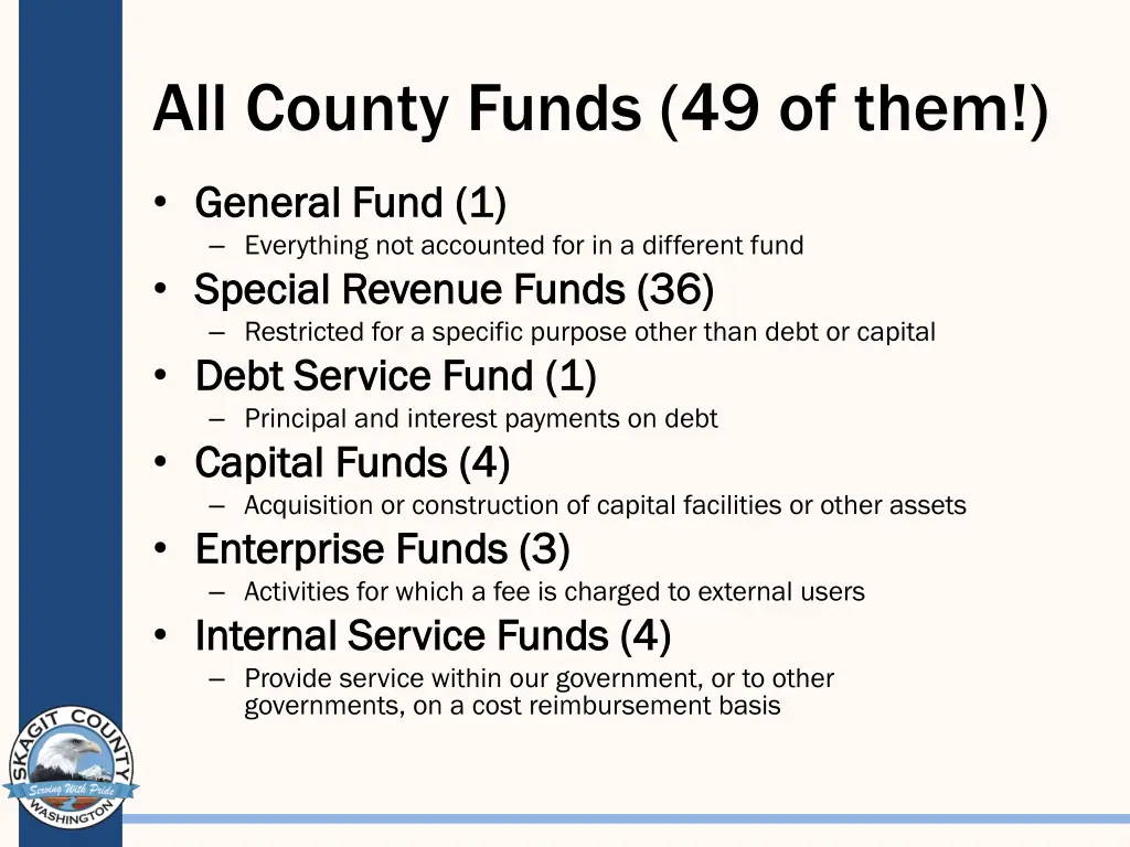 all county funds 49 of them