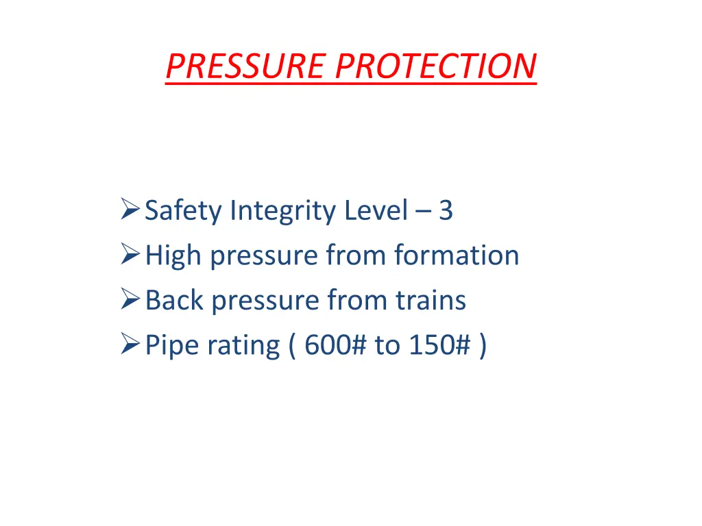 pressure protection