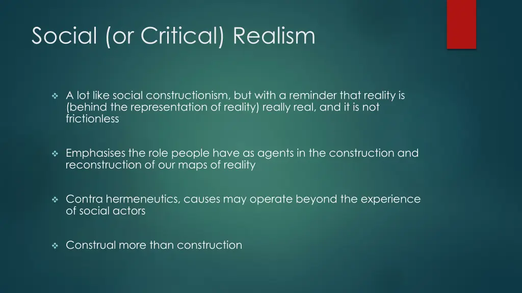 social or critical realism