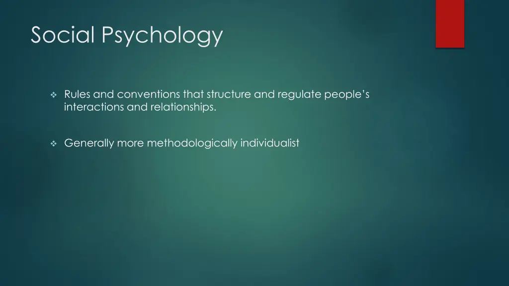 social psychology