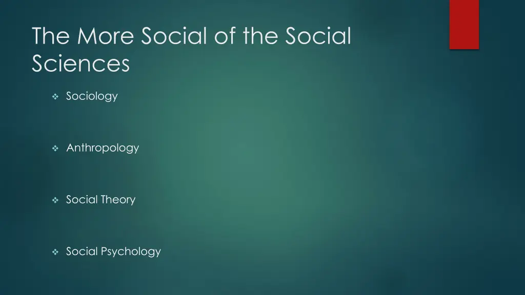 the more social of the social sciences 2