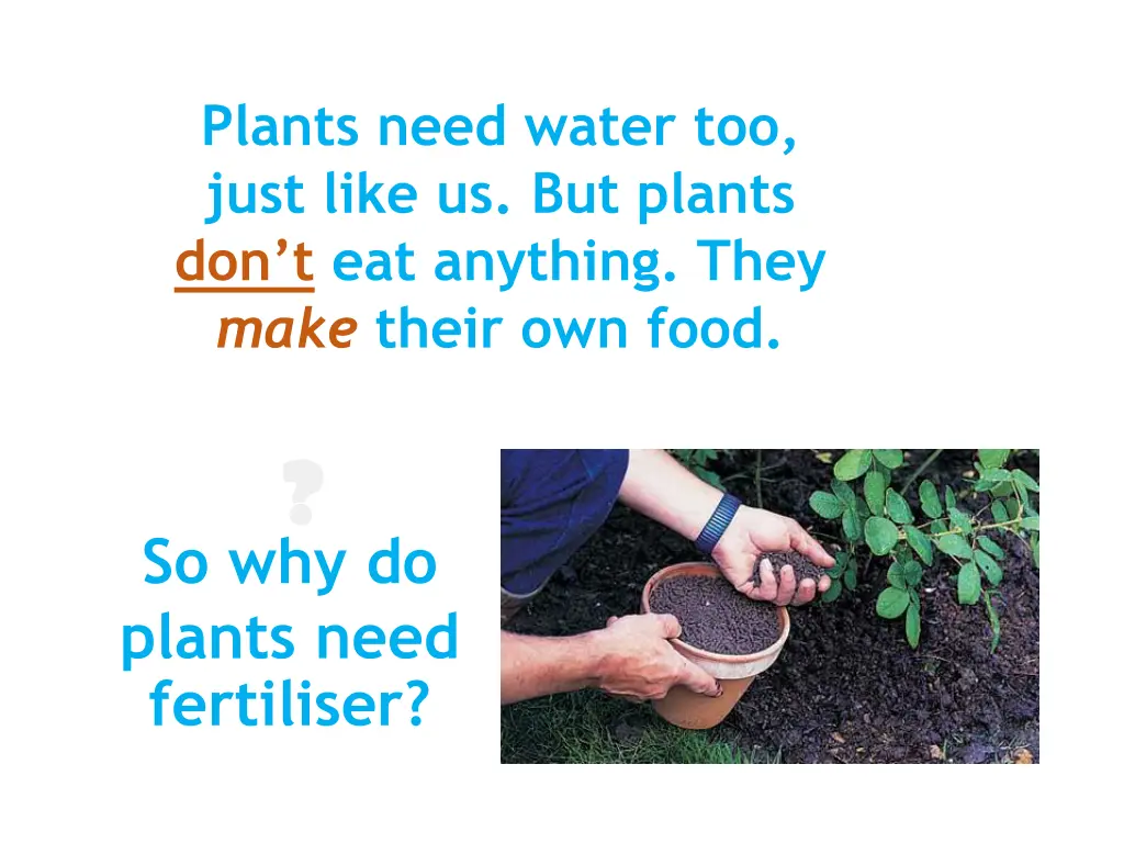 plants need water too just like us but plants