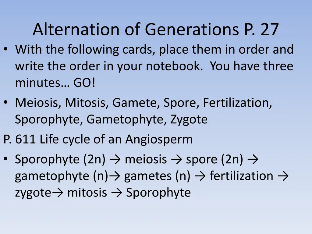 alternation of generations p 27 with