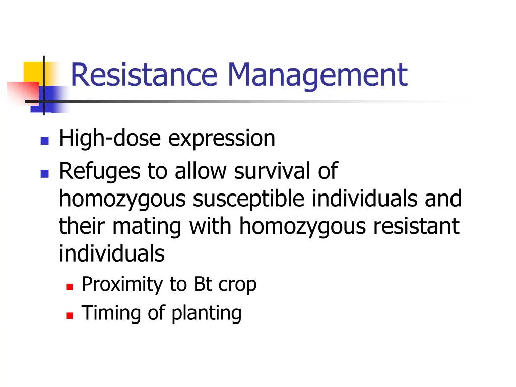 resistance management