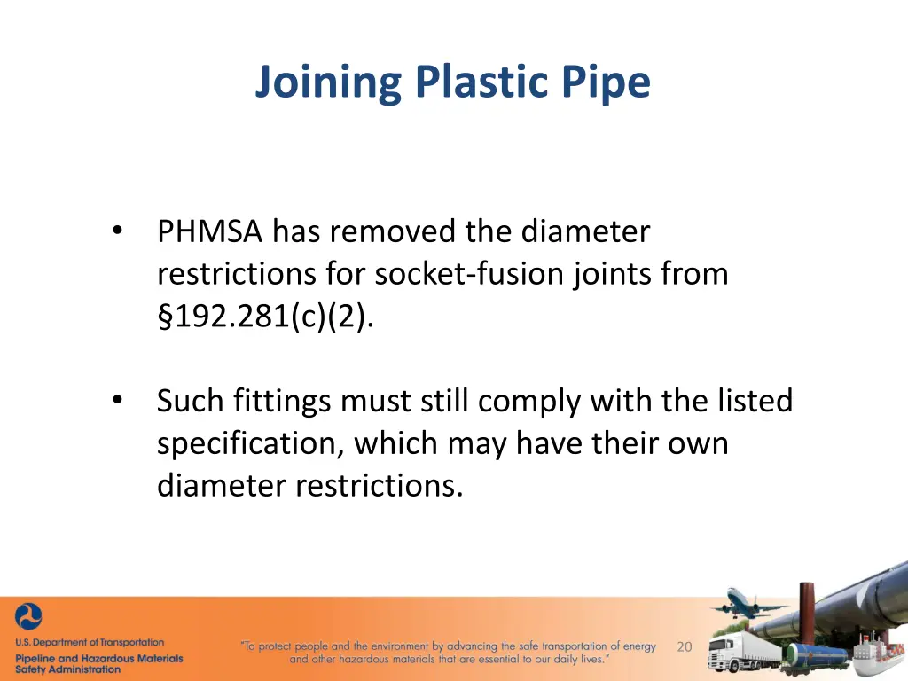 joining plastic pipe