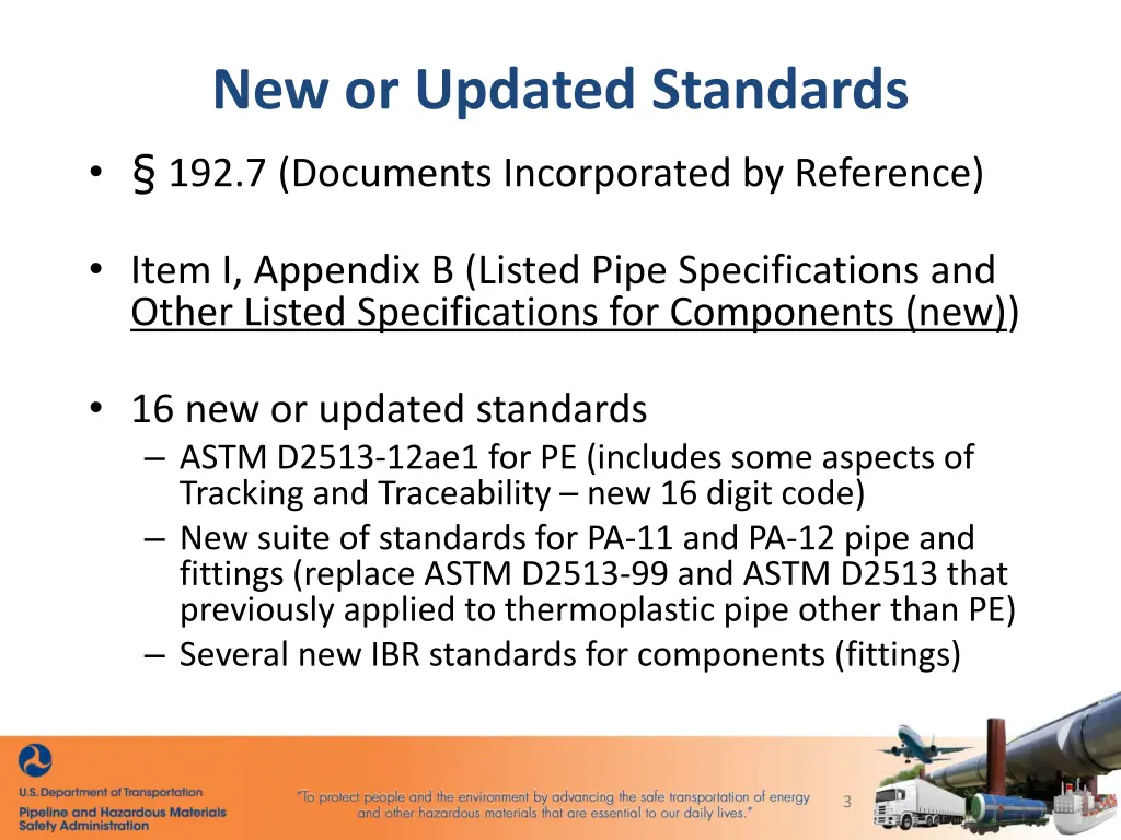 new or updated standards 192 7 documents