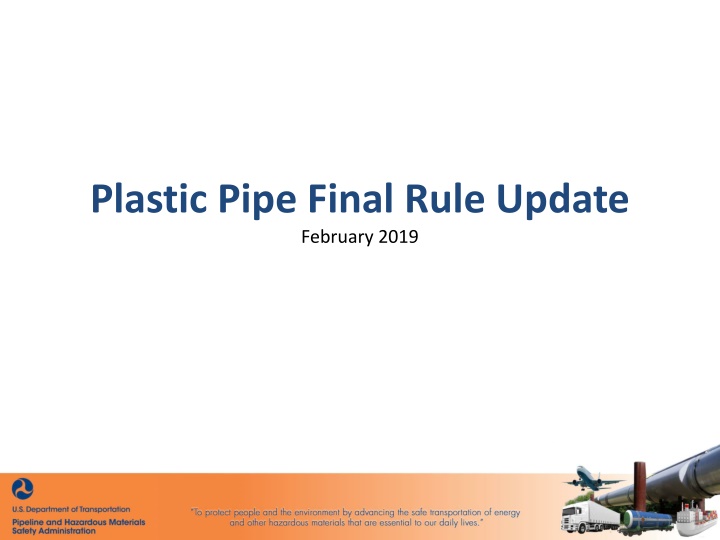 plastic pipe final rule update february 2019