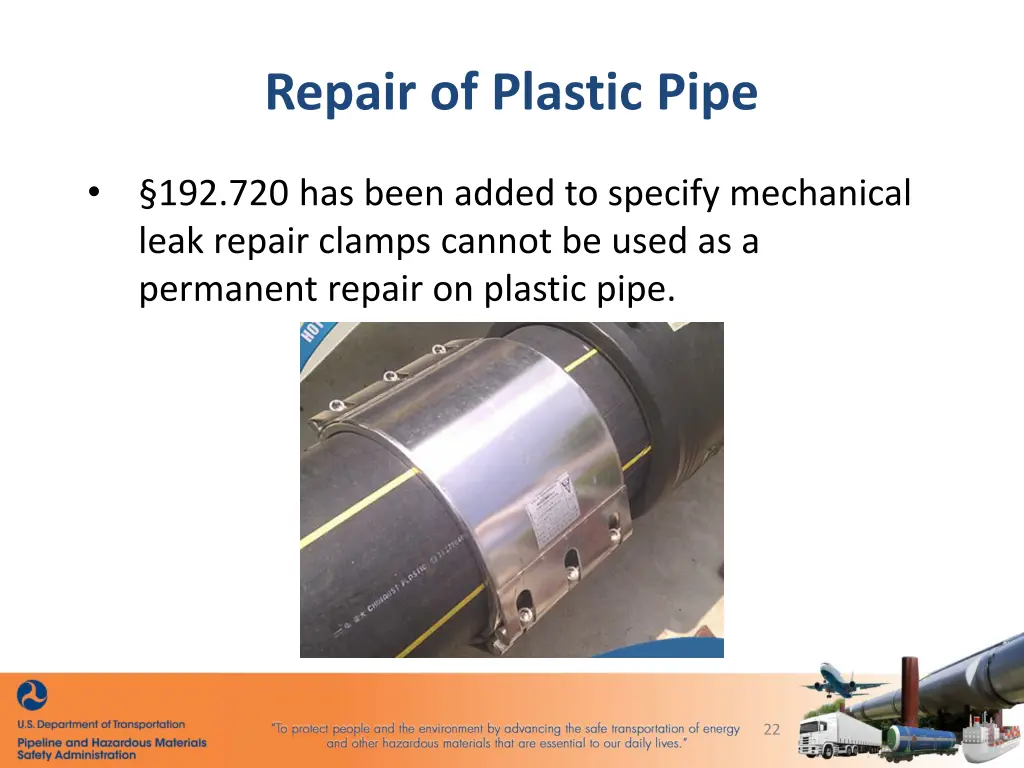 repair of plastic pipe