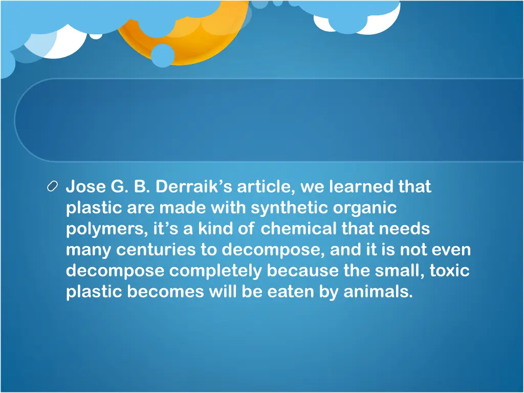 jose g b derraik s article we learned that