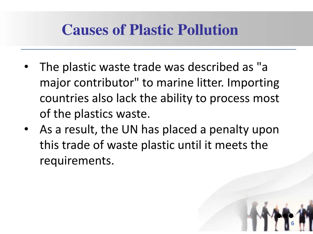 causes of plastic pollution