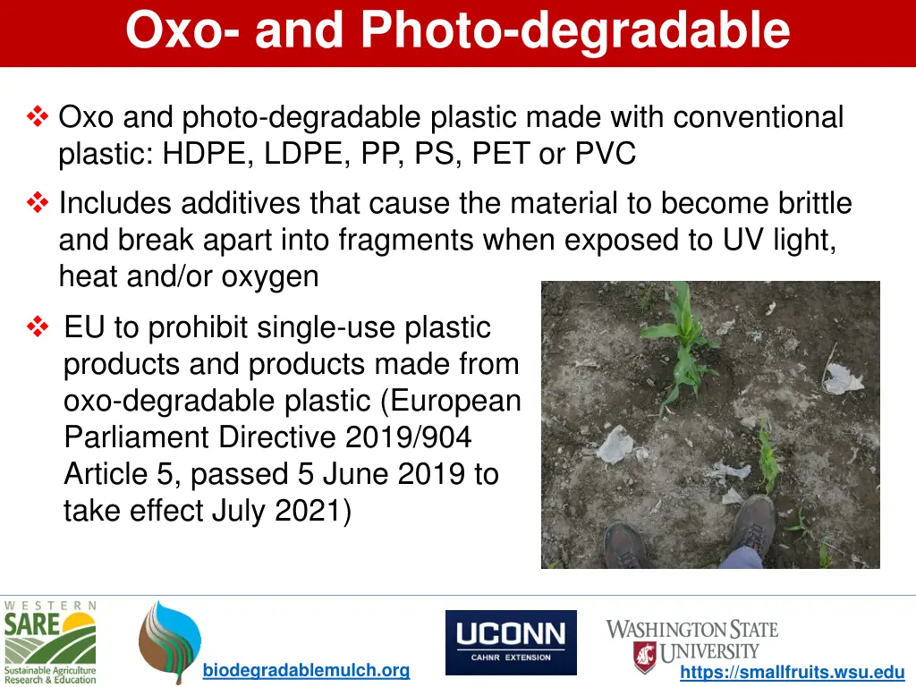 oxo and photo degradable