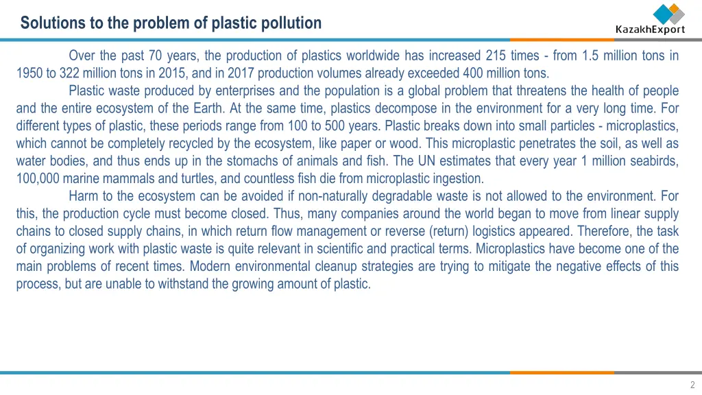 solutions to the problem of plastic pollution 1