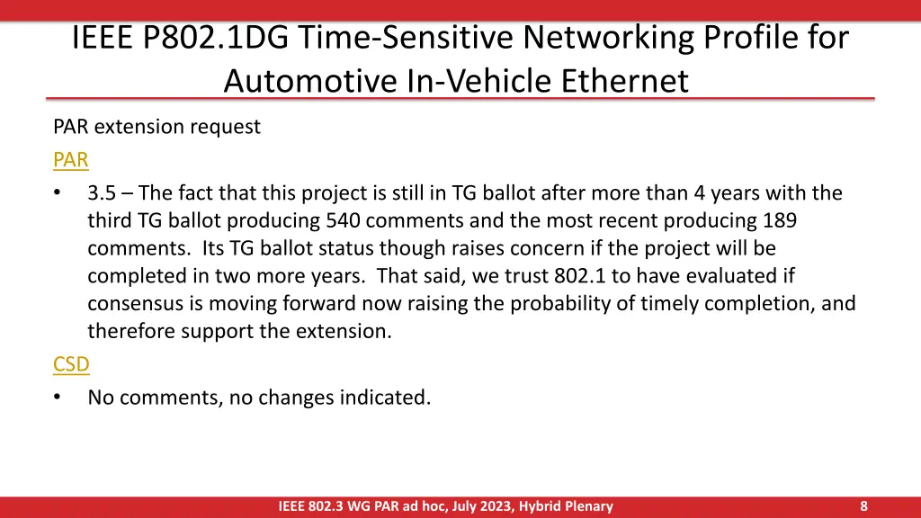 ieee p802 1dg time sensitive networking profile