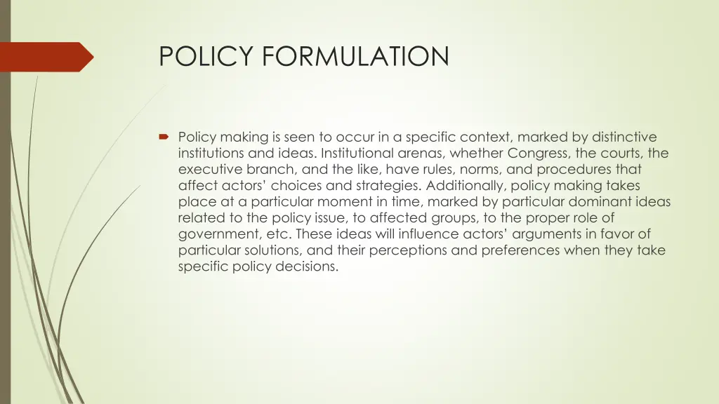 policy formulation 1