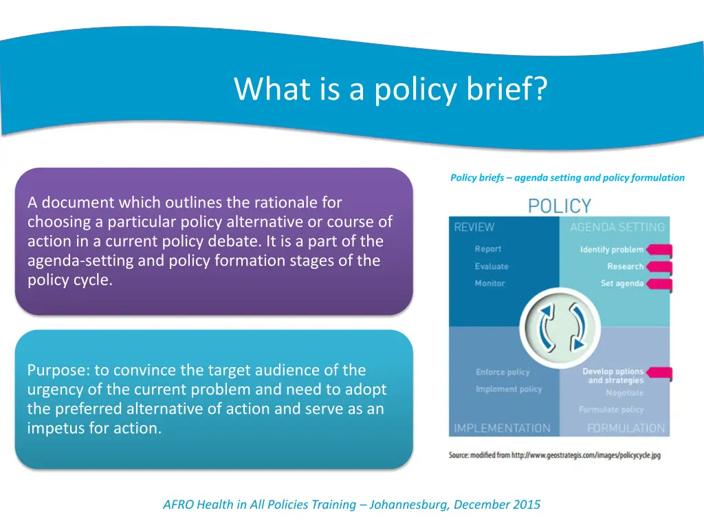 what is a policy brief