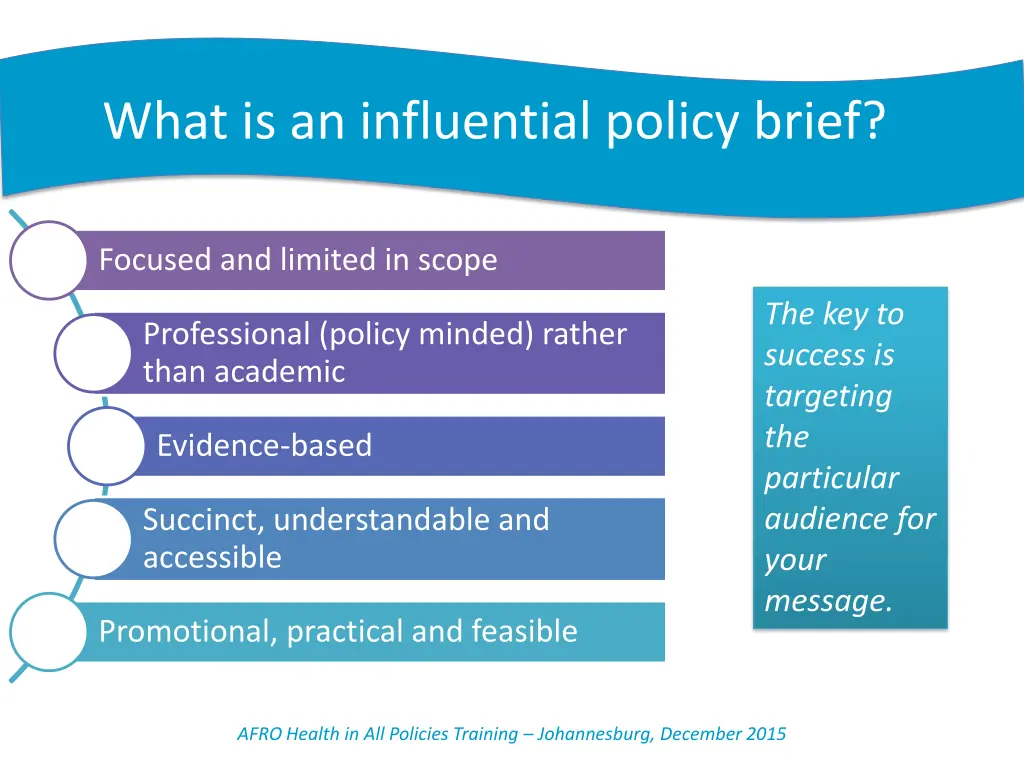 what is an influential policy brief