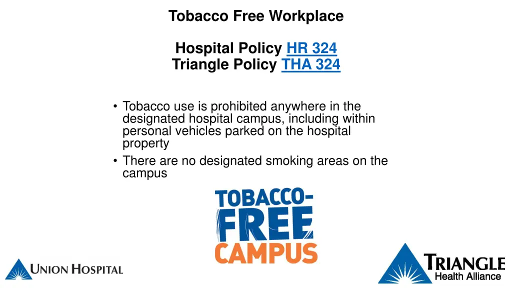 tobacco free workplace