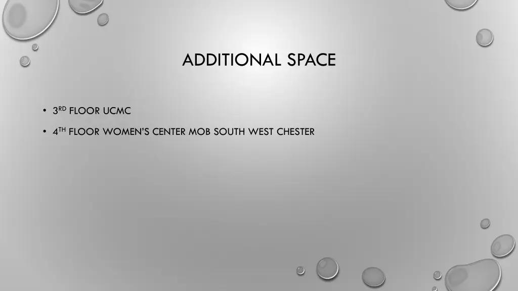 additional space