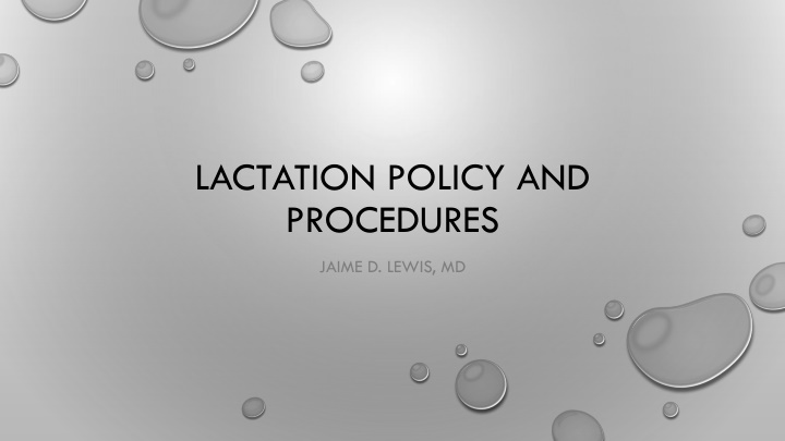 lactation policy and procedures