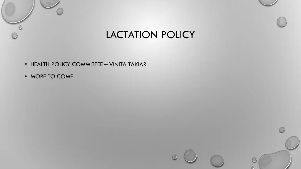 lactation policy