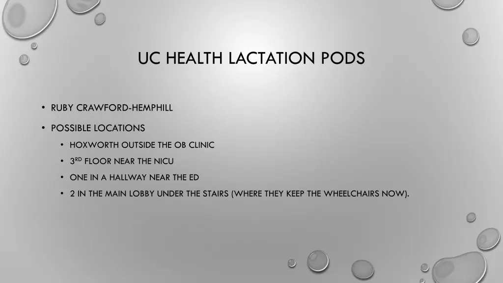 uc health lactation pods