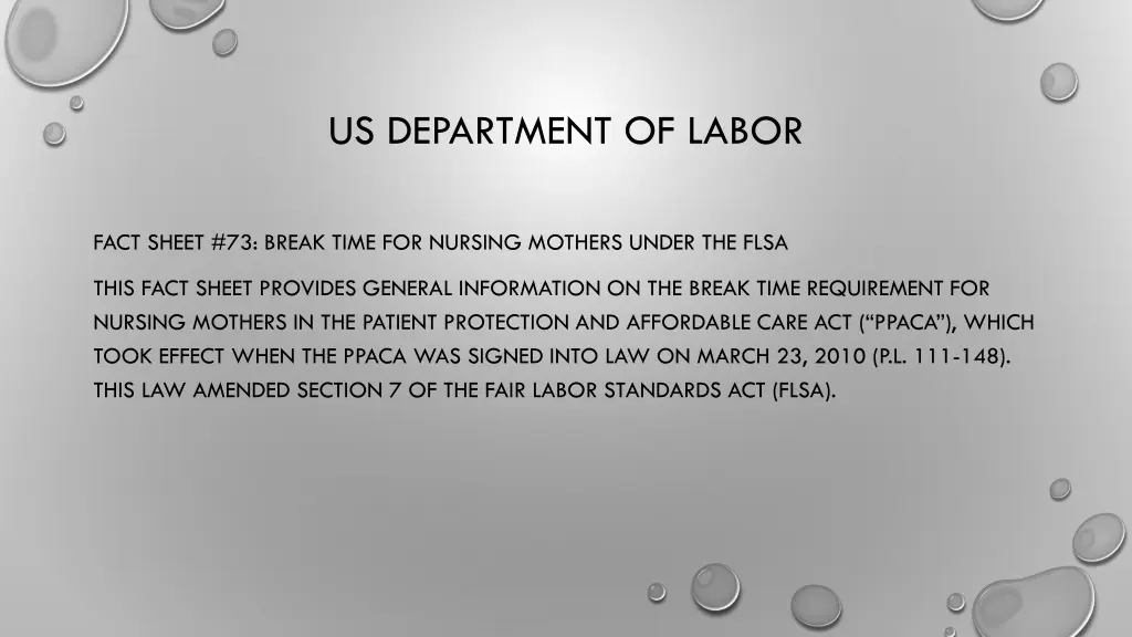 us department of labor