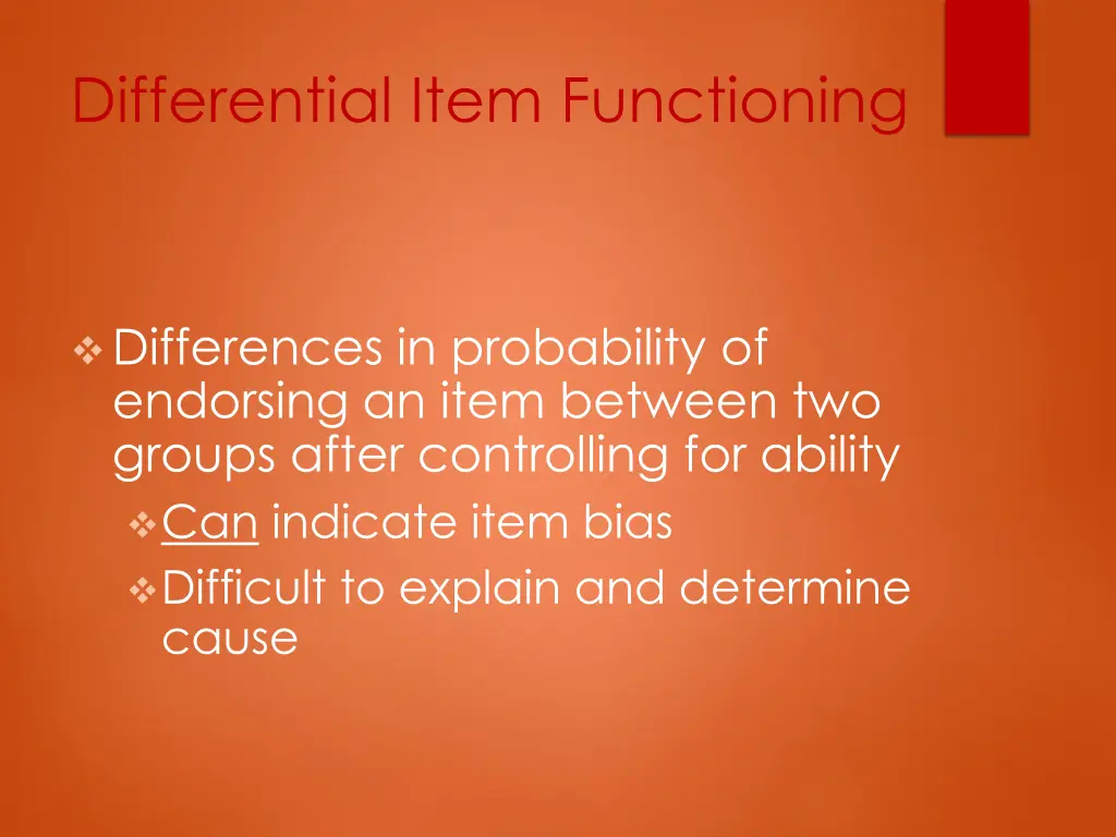 differential item functioning