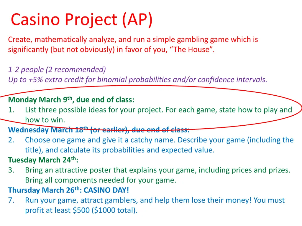 casino project ap