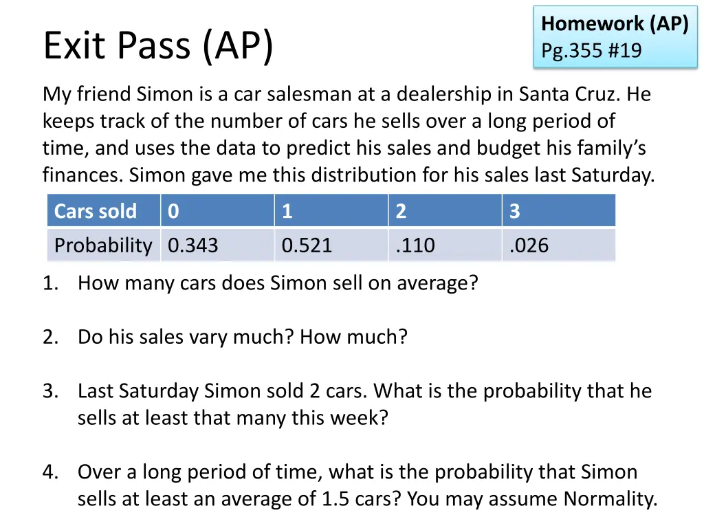 homework ap pg 355 19 1