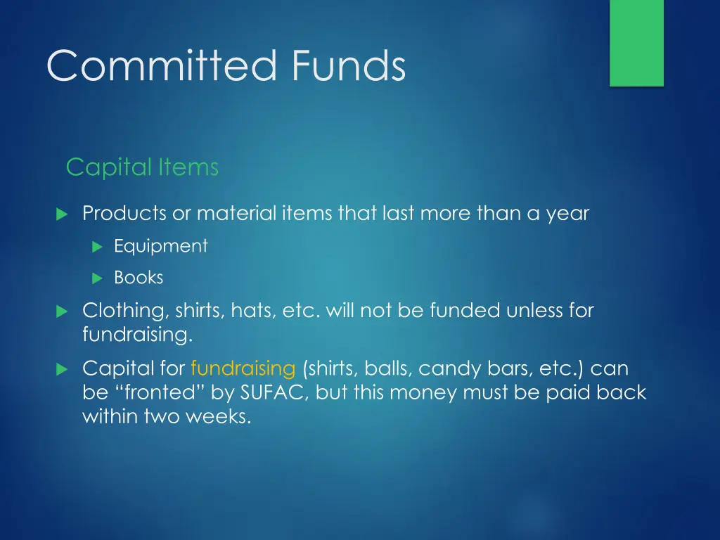 committed funds 1