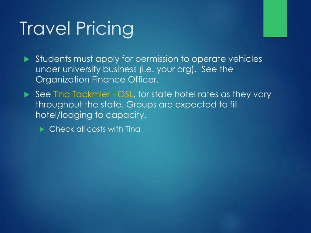 travel pricing