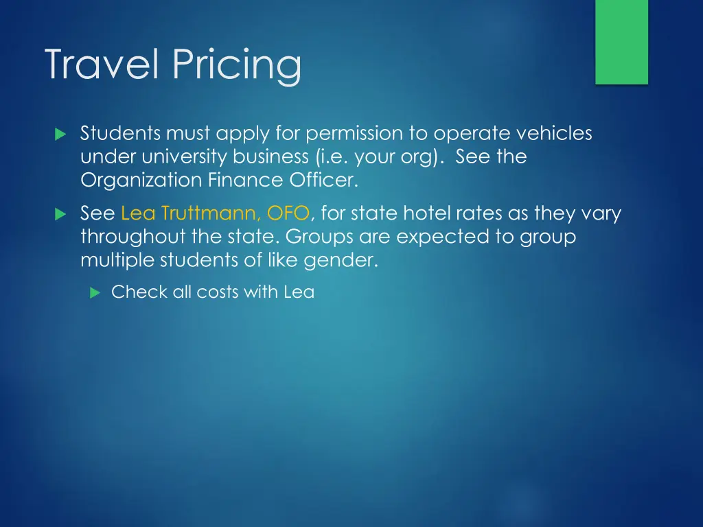 travel pricing