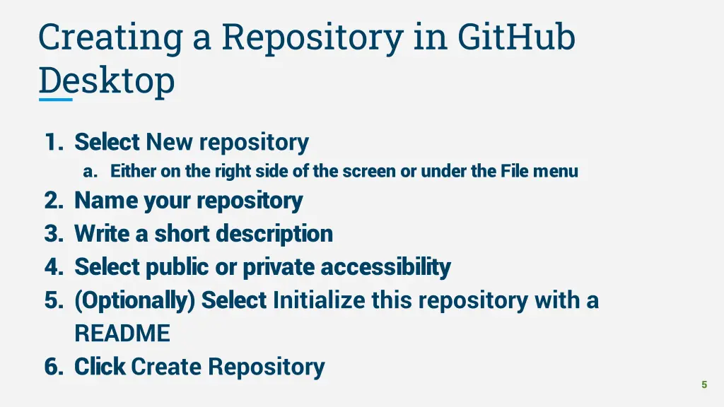 creating a repository in github desktop