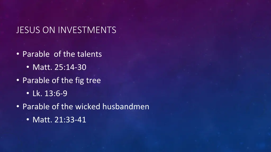 jesus on investments 2