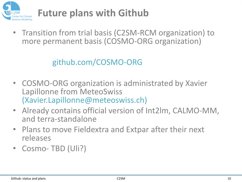 future plans with github