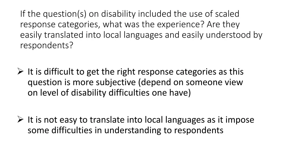 if the question s on disability included