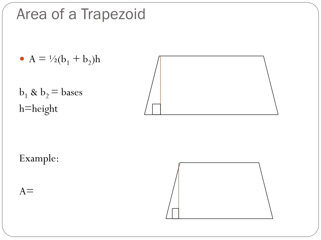 area of a trapezoid