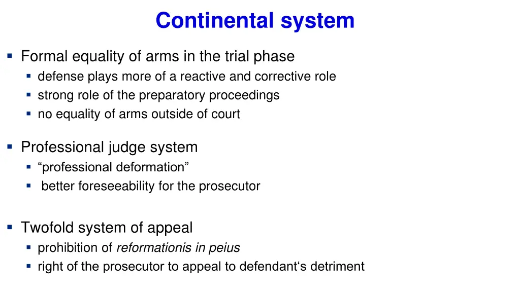 continental system