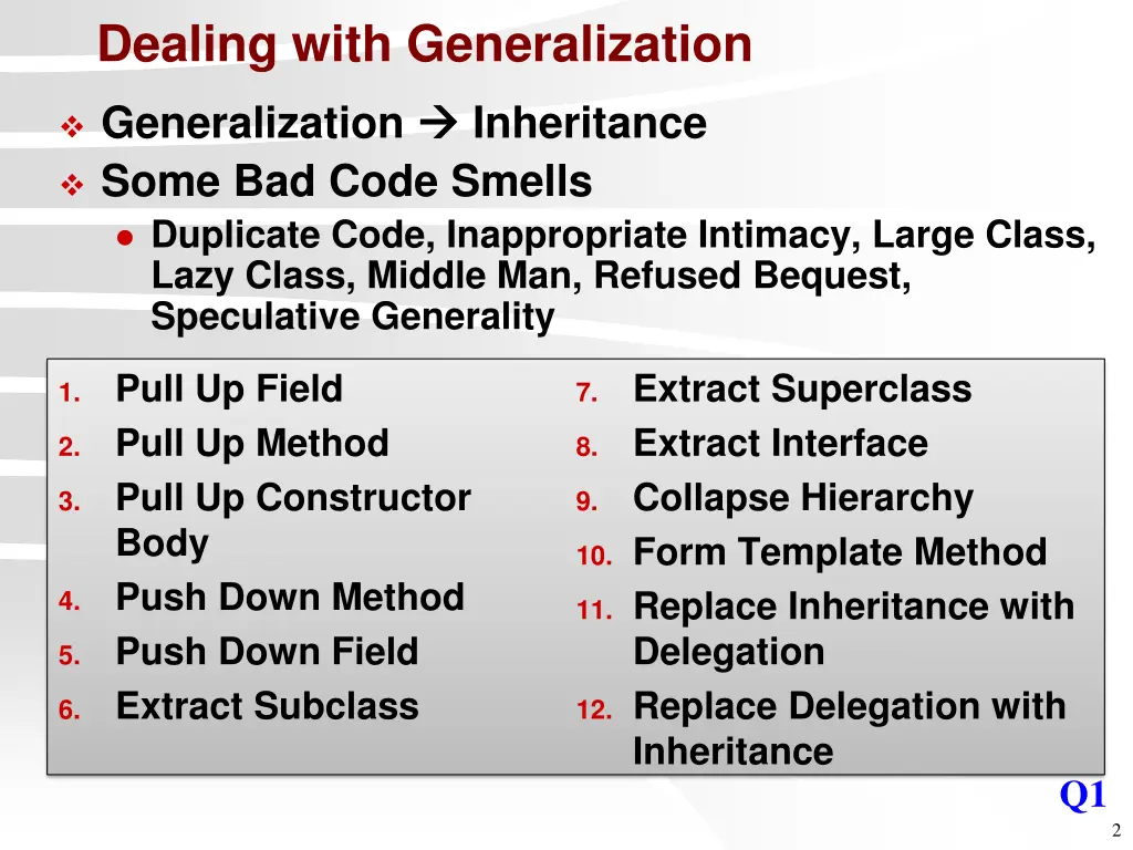 dealing with generalization