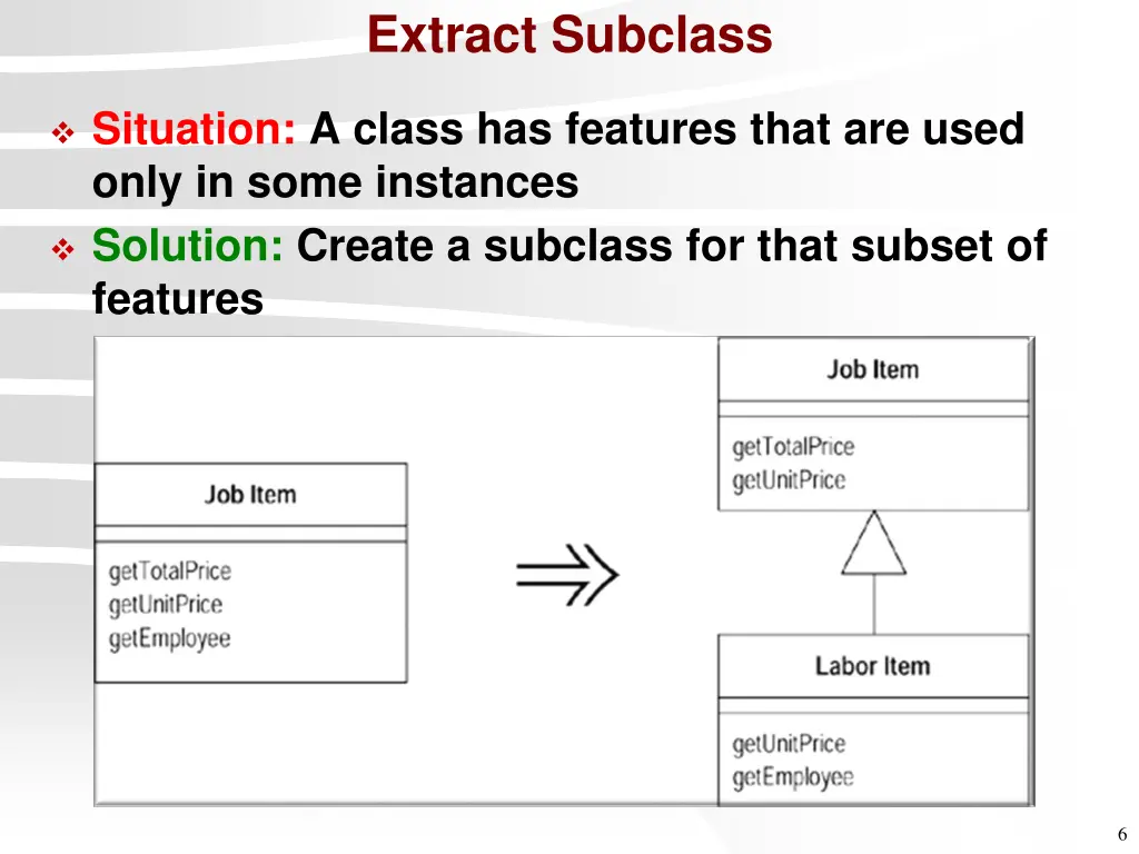 extract subclass