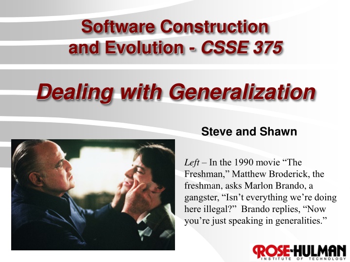 software construction and evolution csse 375